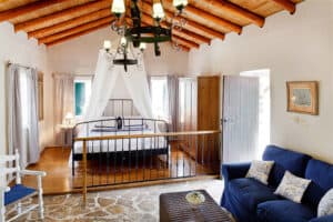 Open plan bedroom Stone House