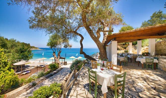 Restaurants For Breakfast And Lunch At Glyfada Beach Villlas