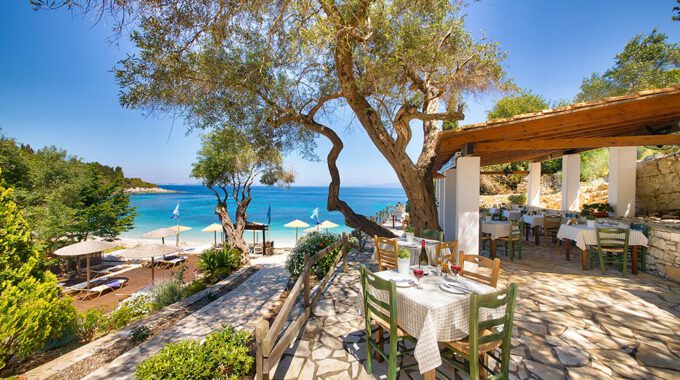 Restaurants For Breakfast And Lunch At Glyfada Beach Villlas