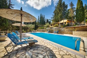 Swimming pool in front of the Ionion Villas