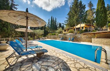 Swimming pool in front of the Ionion Villas