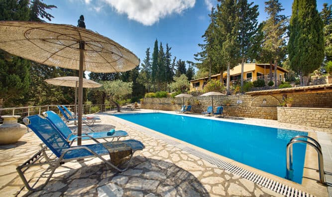 Swimming Pool In Front Of The Ionion Villas