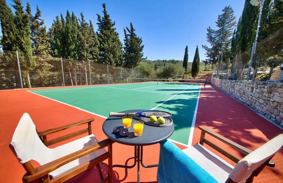 Tennis Court At Glyfada Beach Villas