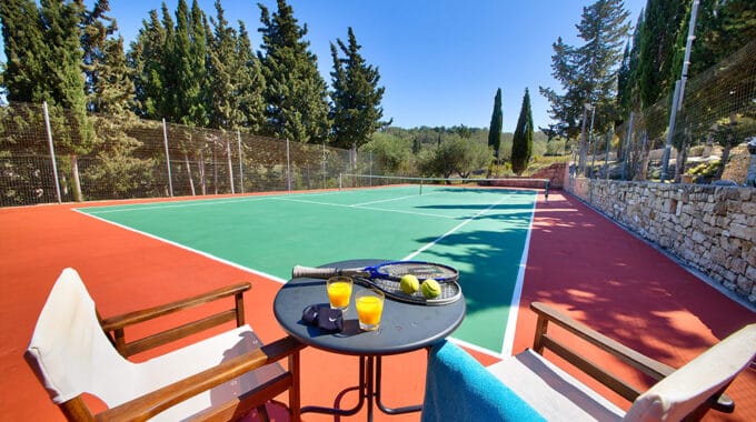 Tennis Court At Glyfada Beach Villas
