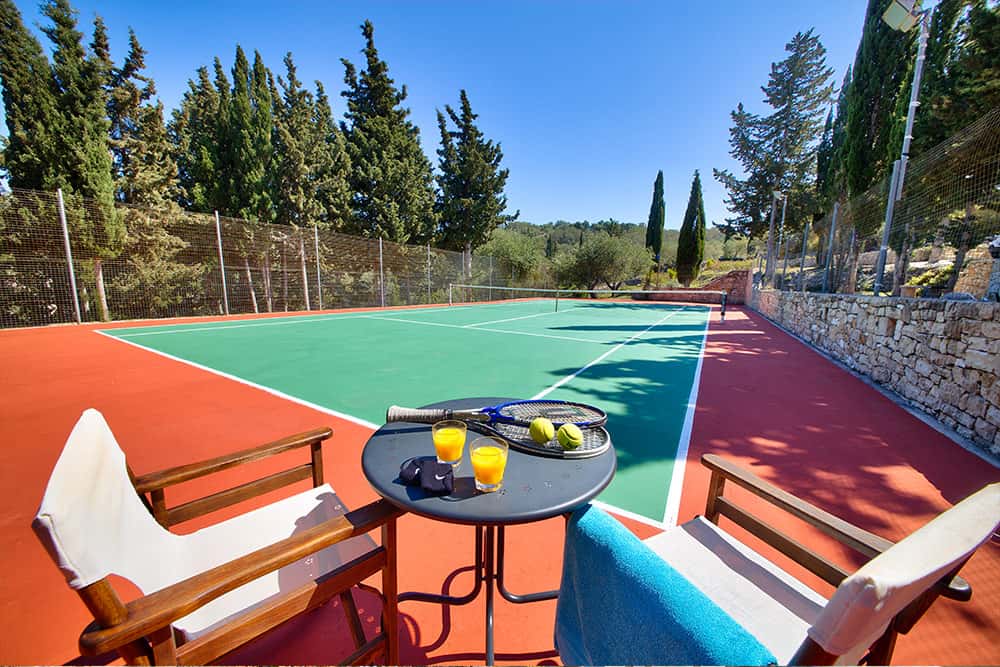 Tennis court at Glyfada Beach Villas