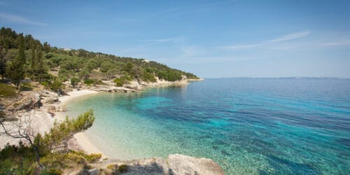 Glyfada Beach With Its Crystal Clear Water