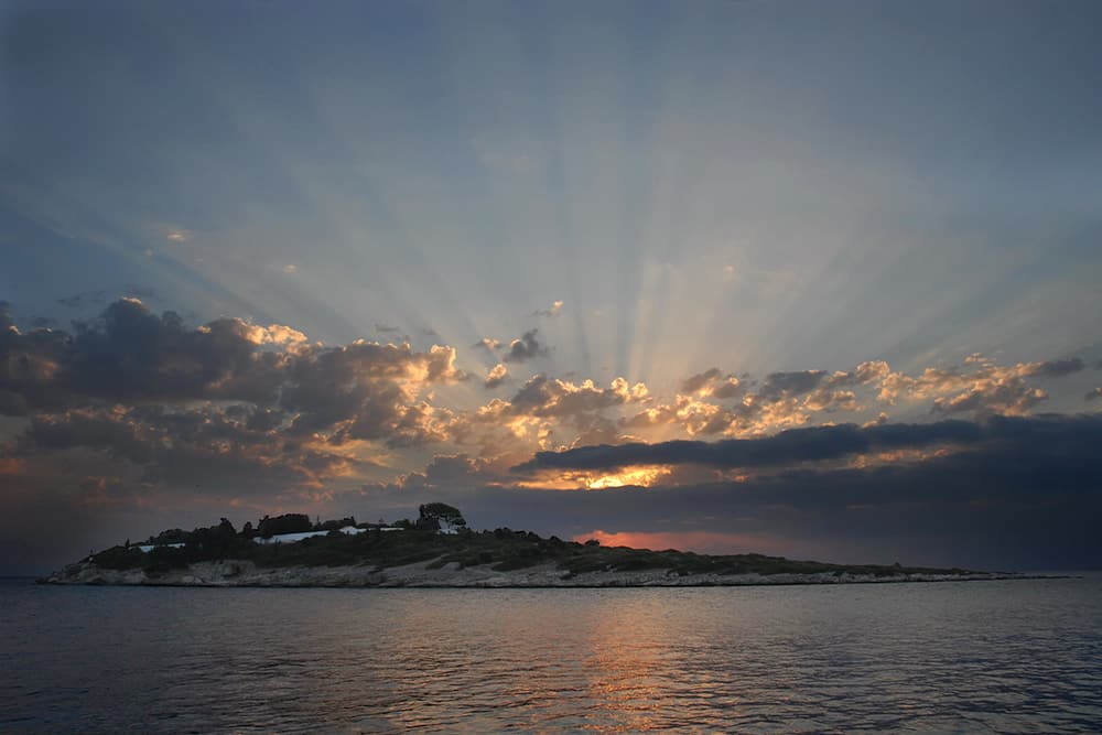 Sunrise at Panayia Island Paxos