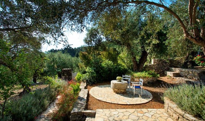 Front yard Stone House