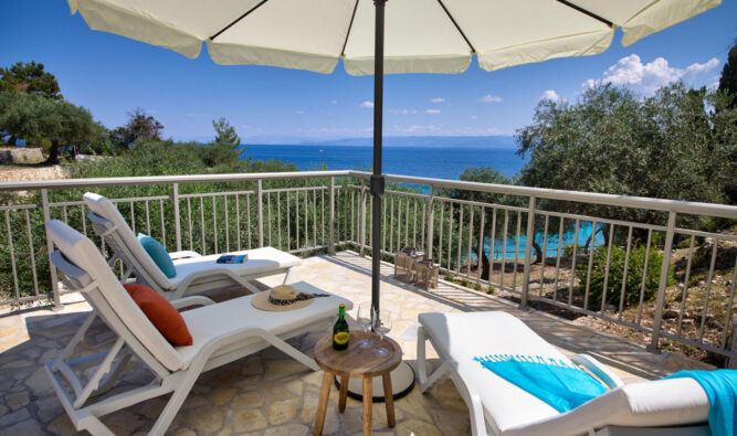 Luxury Glyfada Bay Villa 1- Verandah With Sea View