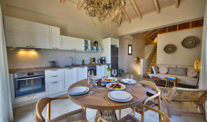 Luxury Glyfada Bay Villa 2 - Kitchen And Living Room