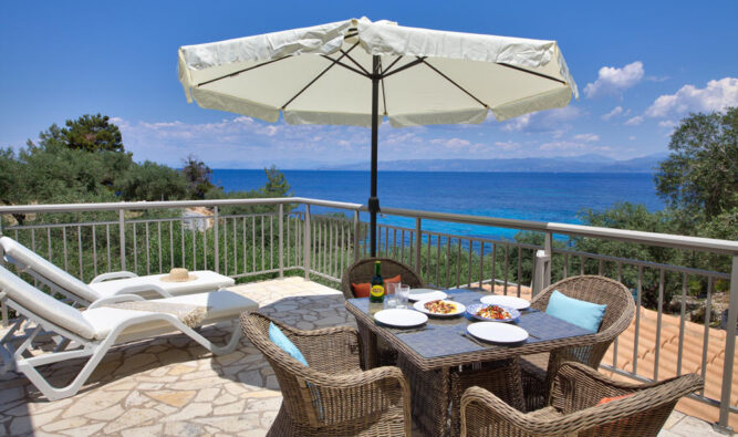 Luxury Glyfada Bay Villa 2 - Balcony With Frontal Sea View